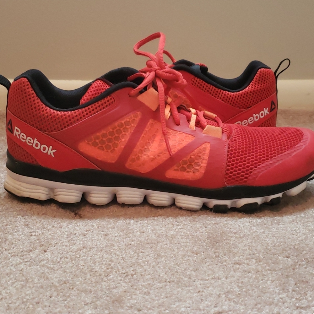 Red reebok sneakers